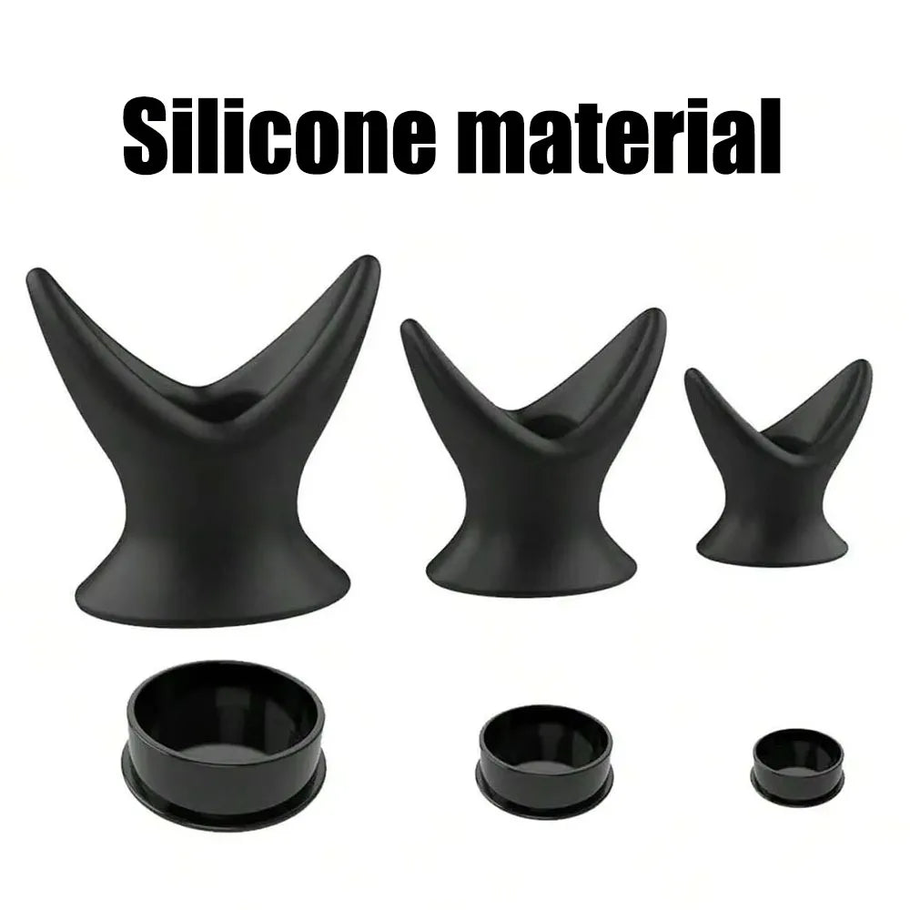 Soft Silicone Hollow Anal Plug, Stretchy Open Tunnel Butt Plug Dilator for Anal Training Stretching Enema Play, Comfortable Base