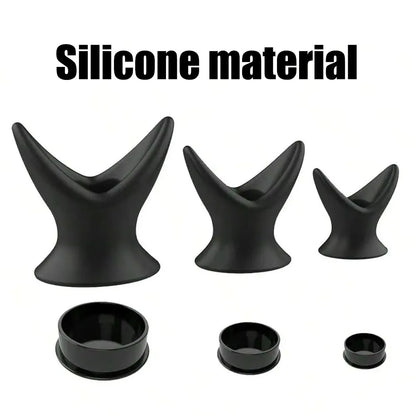 Soft Silicone Hollow Anal Plug, Stretchy Open Tunnel Butt Plug Dilator for Anal Training Stretching Enema Play, Comfortable Base