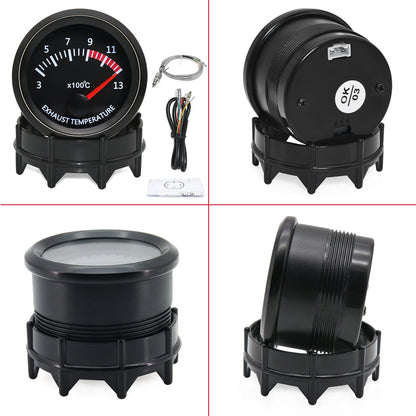 2'' 52mm Racing Car Indicator Water Temp Gauge Oil Temp Meter Voltmeter Oil Press Vacuum Boost Air Fuel Ratio EGT Instrument