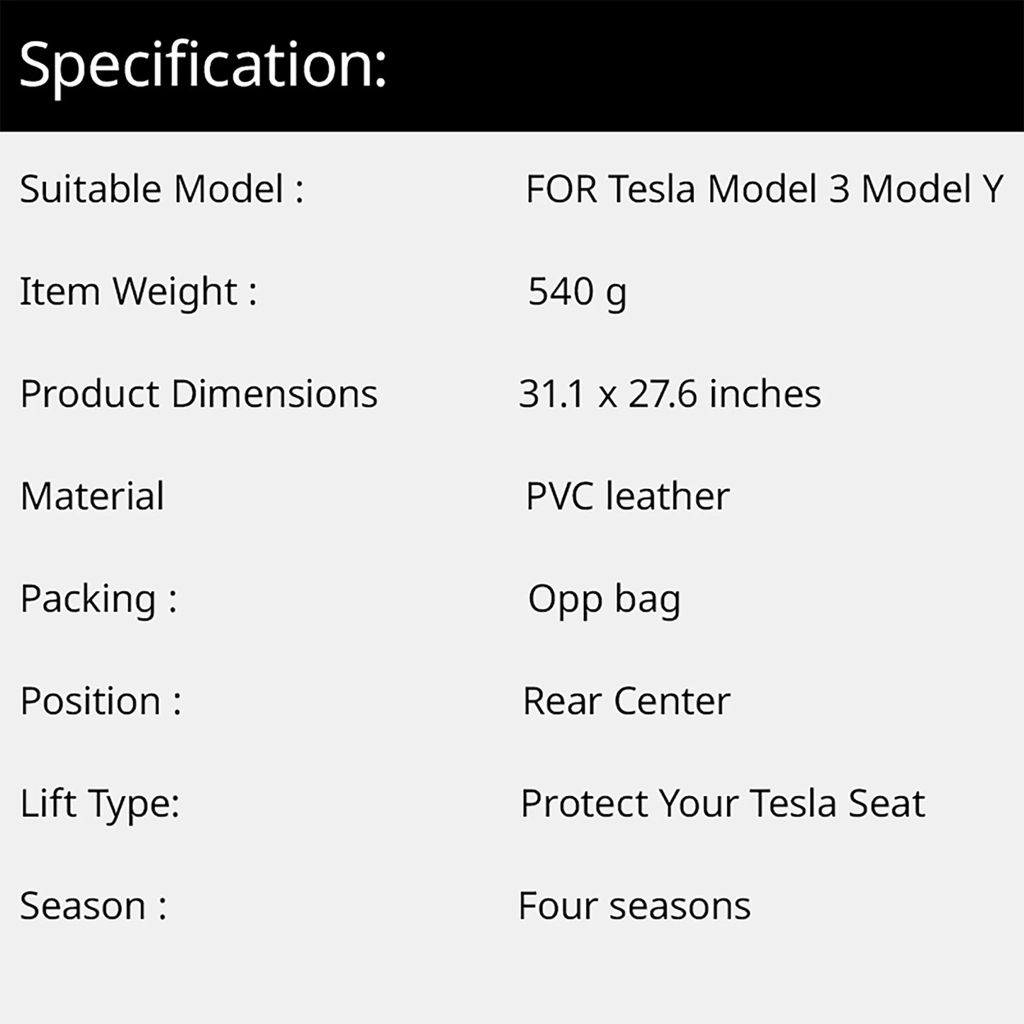 For Tesla Model 3 Model Y Seat Back Kick Protector Backseat Kick Mats for Kids Extra Organizer Pocket