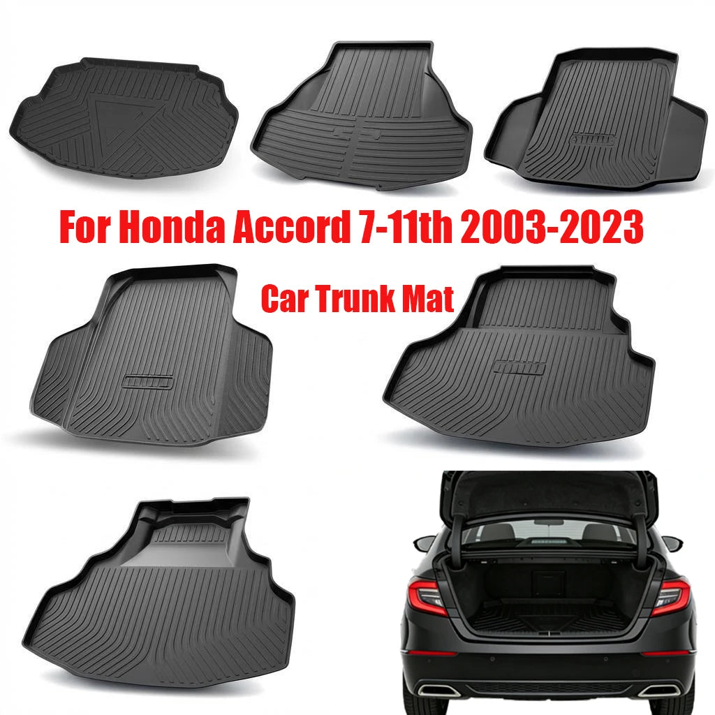 Custom Fit TPE Cargo Liner For Honda Accord 7th-11th Gen 2003-2023 Odorless Anti-Slip Waterproof Durable Trunk Mat Car Accessori