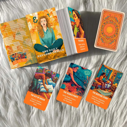 56 Cards The Daily Rhythms Oracle Deck, 13x8 Cm, Build Inner Connection Understanding Life Changes Card Game, Spiritual Insight