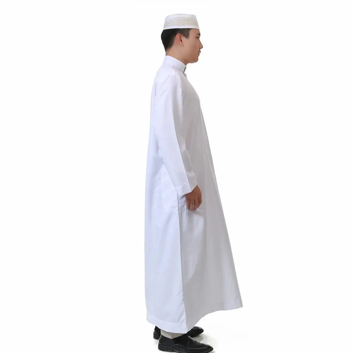 Men's Muslim Clothes Qatar RobeThobe Middle East Kaftan Saudi Arab Caftans Islamic Abaya Dress Dubai Robes