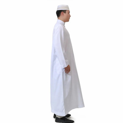 Men's Muslim Clothes Qatar RobeThobe Middle East Kaftan Saudi Arab Caftans Islamic Abaya Dress Dubai Robes
