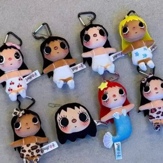 New YUY Little Jade Plush Keychain Carabiner Bag Charm Kawaii Anime Doll Art Figure Collection Gift for Boys Girls Fans