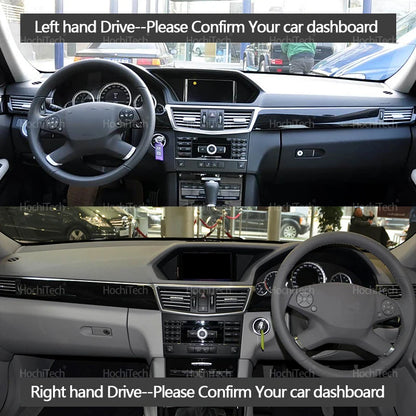 For Mercedes Benz E-Class W212 2010-2012 Car Dashmat Black/Brown Dashboard Cover Suede Leather Dash Mat Pad Sunshade Accessories