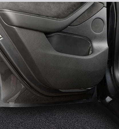 For Tesla Model YL 6-Seater Car Door Anti-Kick Pad Leather Sticker Trim Kit Side Door Protector Cover Car Interior Accessories