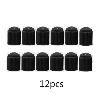 4-1000Pcs Car Tire Valve Plastic Black Bike Tyre Valve Caps with O Rubber Ring Covers Dome Shape Dust for Car Motorcycles