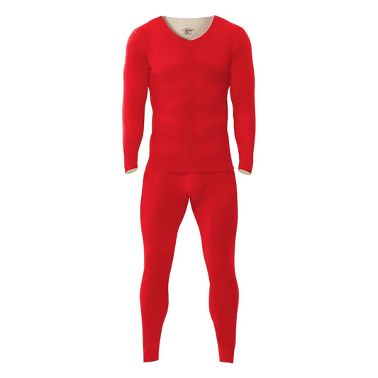Traceless thermal underwear men's suit v-neck thickened and velvet winter cold-proof tight wool bottomed long johns