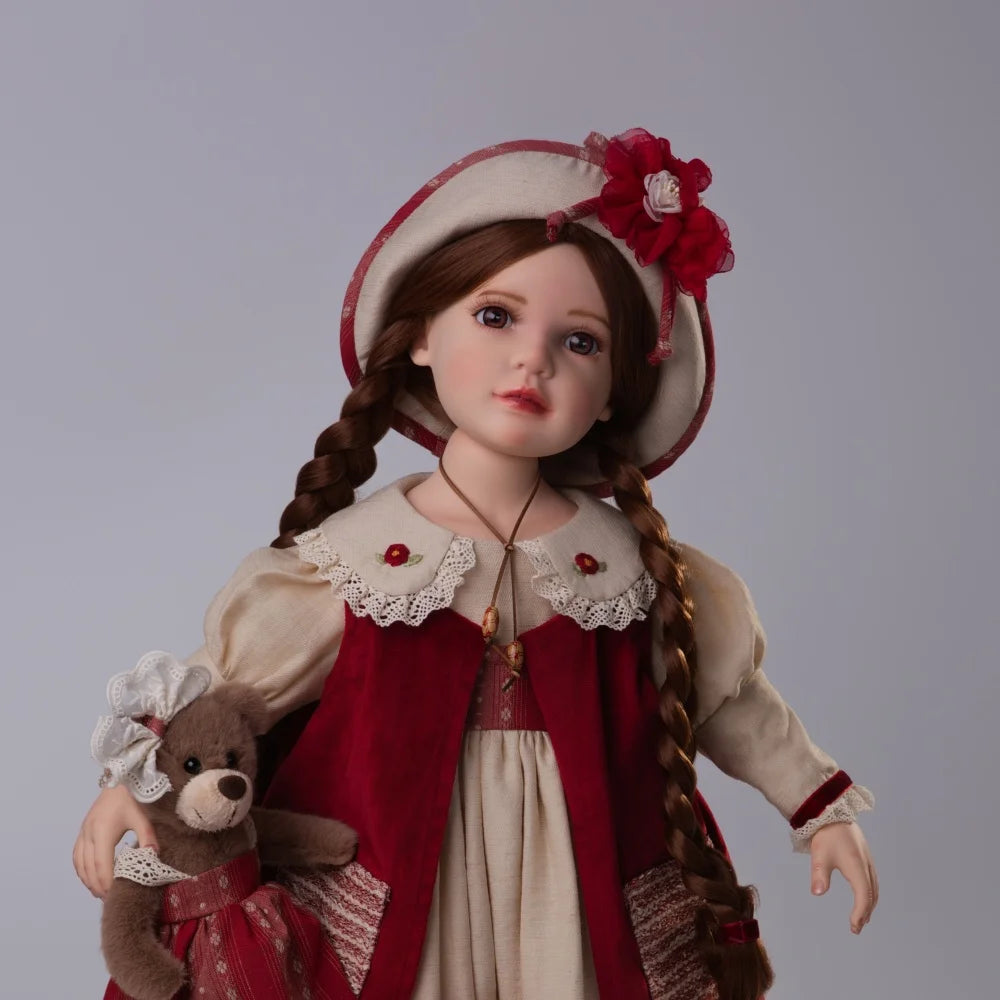 Cloveray 28 inch Large Size Original Realistic Vinyl Doll Retro Vinyl Cloth Body Doll High Quality Handmade Collectible Art Gift