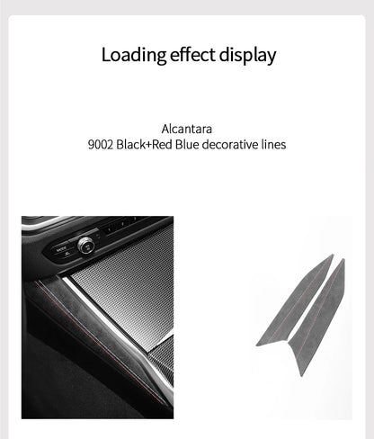 For BMW 2er Two-Door G42 3er i3 G20 G28 4er i4 G23 Center Console Side Trim Sticker Car Interior Accessories Made of Alcantara