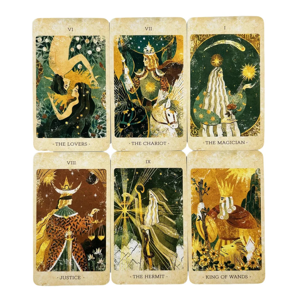 1/3/5 Pcs The Solar Kingdom Tarot Deck Oracle Set Divination English Versions Edition Board Playing Game Wholesale