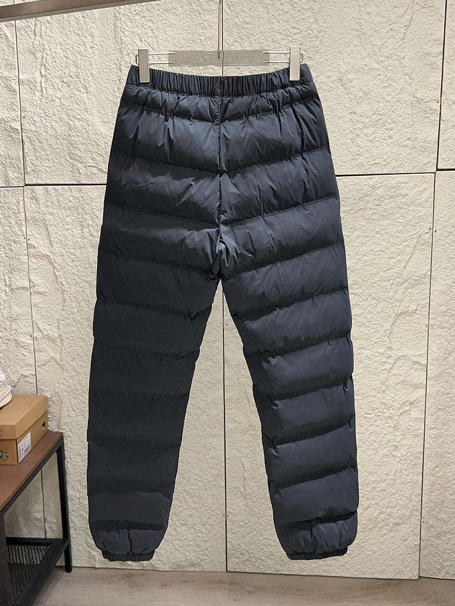 Thickened Cotton Trousers Men's Winter Outdoor Warmth-Fighting Windproof Water-Resistant Casual Drawstring Loose Fit Straight...
