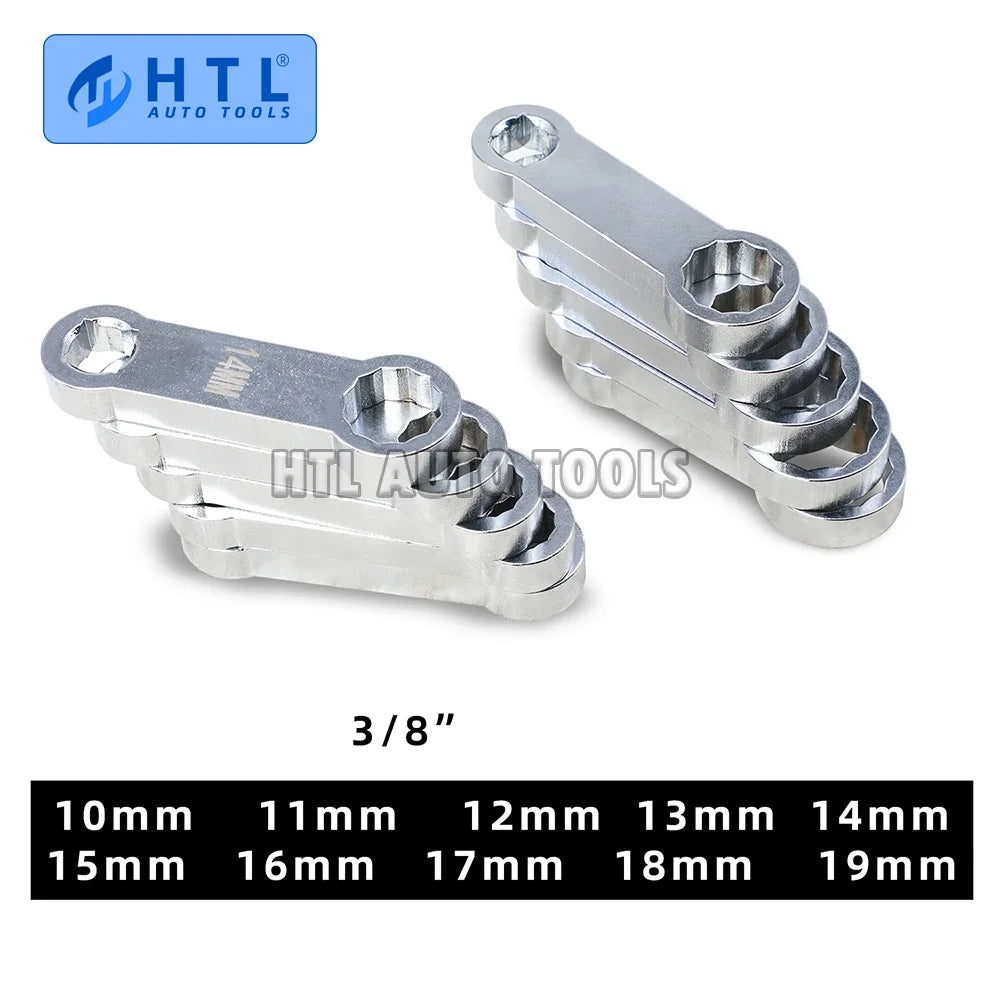 10 Piece Torque Adapter Set Metric 12 Point Box End Torque Adapter Extension Set 3/8'' Drive Torque Wrench Extension Adapter Set