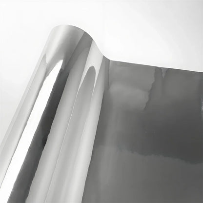 Stretchable Chrome Silver Vinyl Wrap Air Release Car Sticker Self Adhesive Film Roll DIY Decoration Chrome Mirror Film Wrapping