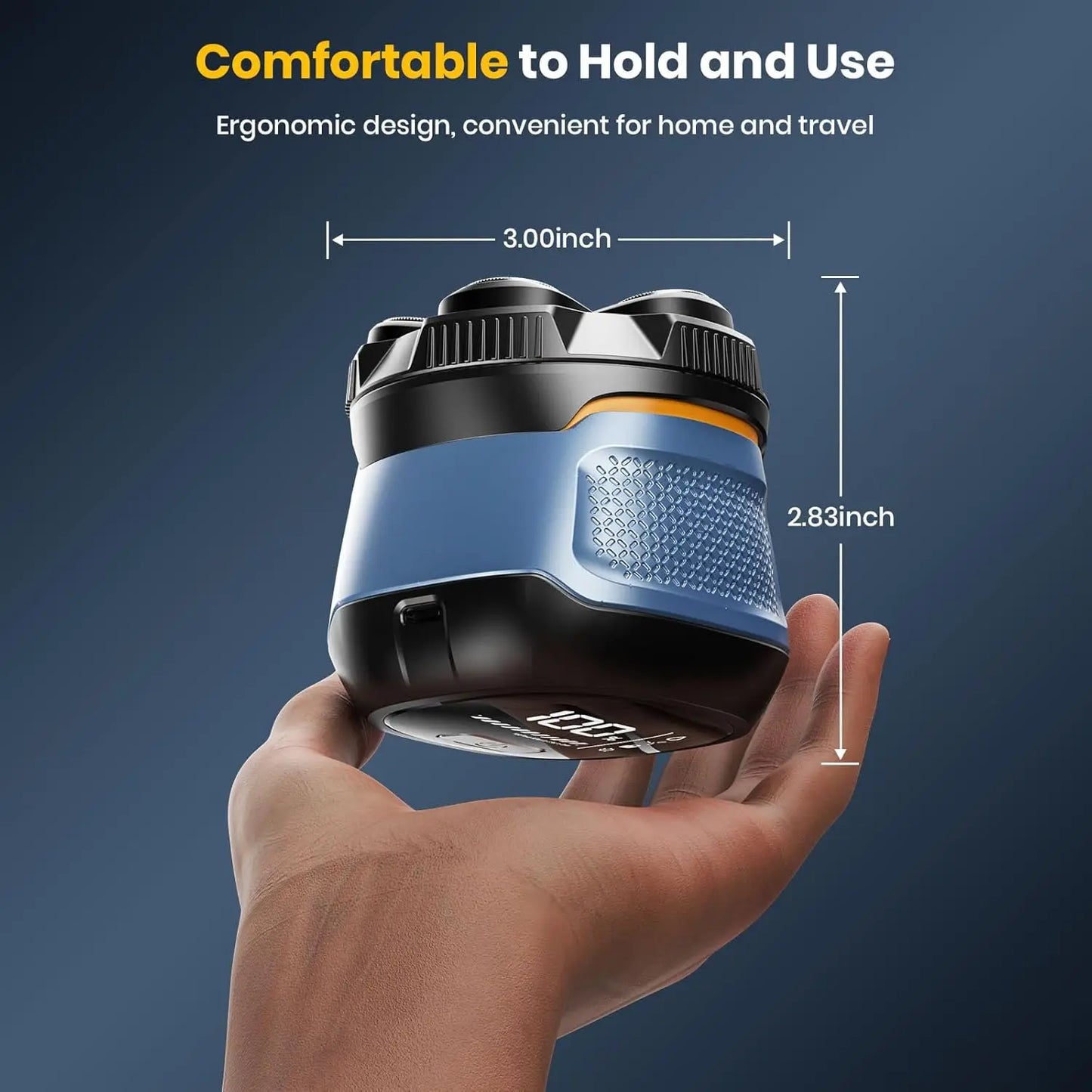 Sweker 6D Electric Head Shaver for Bald Men IPX7 Waterproof Cordless Razor with Magnetic Detachable Head Floating Cutter