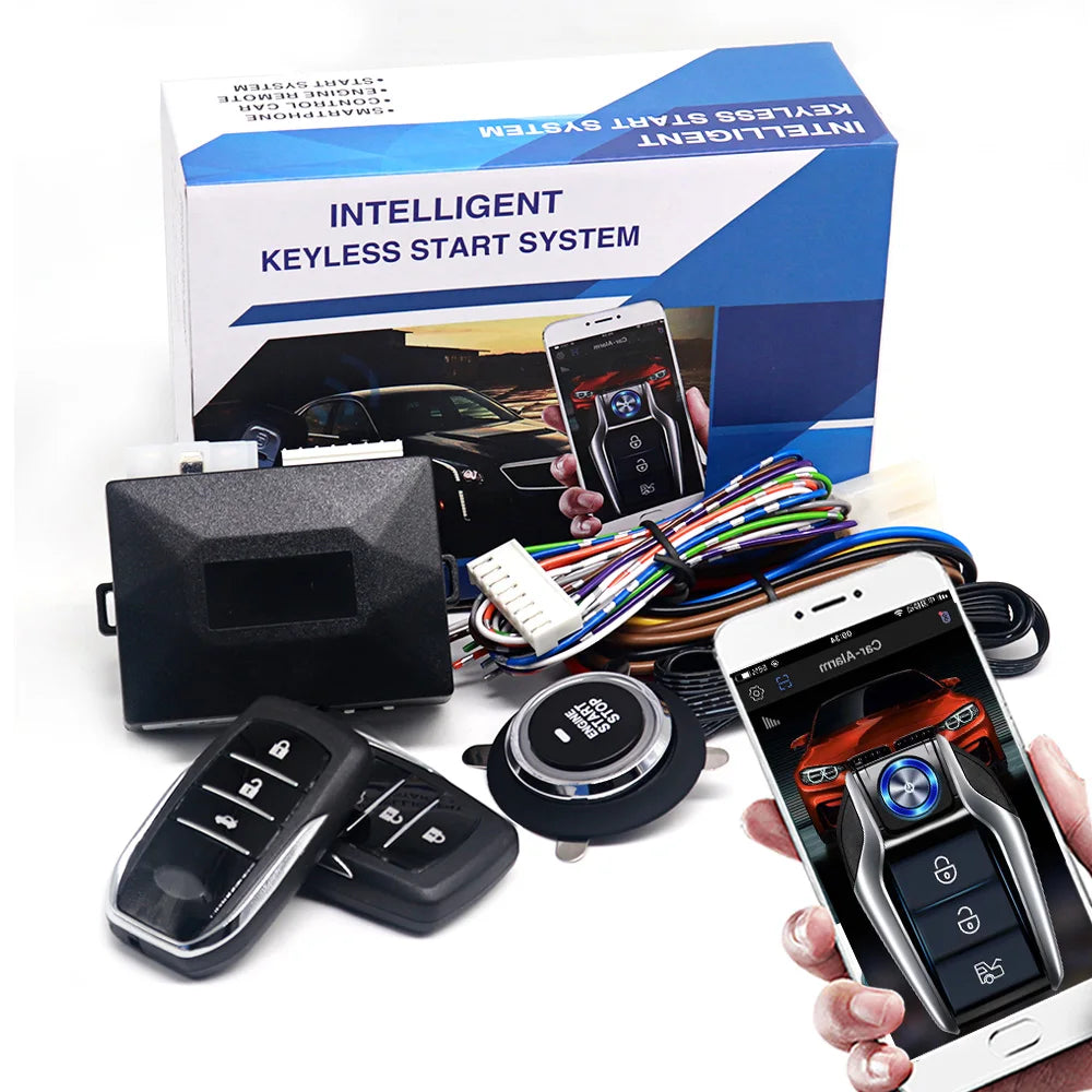 Remote Starter Car Alarm with Autostart Smart System Universal Start Stop Ignition Button for Car Central Lock Auto Acessories