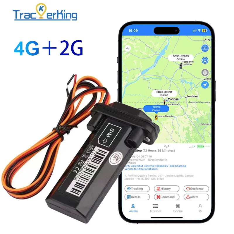 GPS Tracker ST-901 4G Vehicle Tracking Device Trackerking Waterproof Motorcycle Car GPS GSM SMS with Real Time Tracking