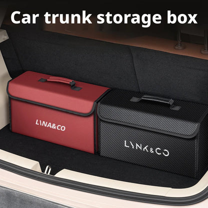 Car trunk storage box is suitable for Lynk & Co 01 02 03 05 06 07 08 09 10 Z10 Z20 900 2019-2025 leather car trunk tool box