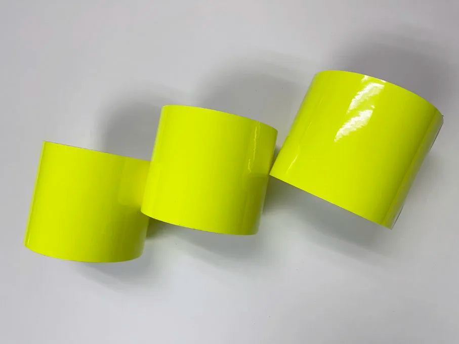 10cm*1/2/3/4/5/6/8M Premium Glossy fluorescent yellow Vinyl Wrap Film Sheet Air Release Self-adhesive Sticker Decal
