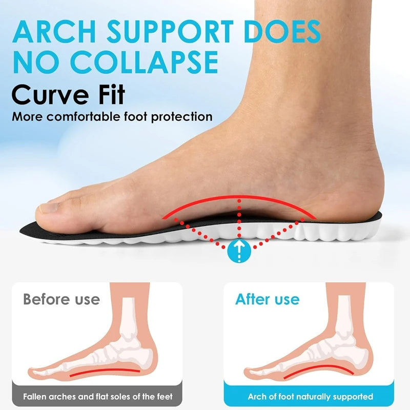 4D Cloud Insoles for Men Women Shock Absorption Inserts Soft Memory Foam Insoles for Shoes Boots Sneaker 1Pair/3Pair/5Pair/8Pair