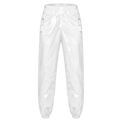 Men Waterproof Diaper Covers Pants Draws /Sides Waist Buttons Jogger Pants Easy Wear Leakproof Adaptive Bottoms for Special Need