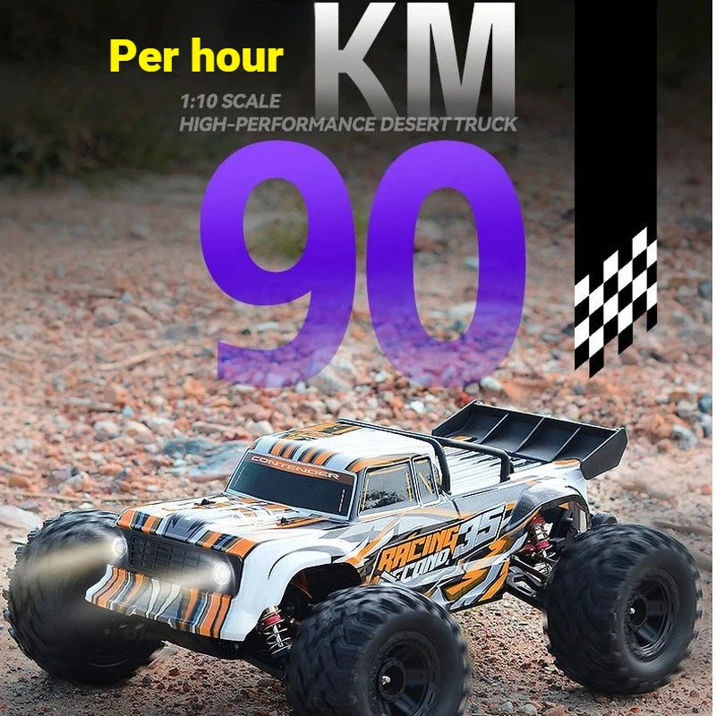 High-Speed Brushless RC Car 1:10 Scale Electric 4WD Off-Road Truck Toy With Shock Absorber 2.4Ghz Remote Control Vehicle