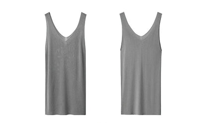 Amii Women's Tank Top 2026 Summer New Solid Color Slim Fit Sleeveless Vest Casual Layering V-Neck Camisole For Women 12642062