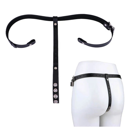 LEZEE Sissy Chastity Belt Harness For Male Chastity Cage Auxiliary Lock Belts Penis Bondage Band Underwear BDSM Sex Toys For Men