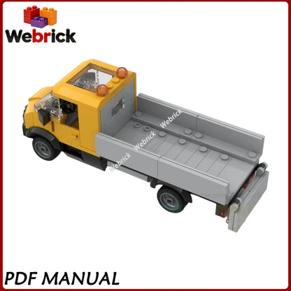 Practical Light Van Building Blocks Kit, DIY Assembly Urban Logistics Car for Hobby Enthusiasts Decor