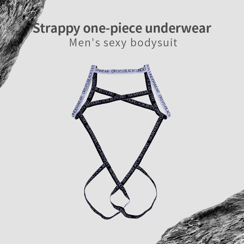 Fashion Harness Straps Body Bondage Costume Men Bra Sexy Underwear Nightclub Erotic Hollow Out Performance Tank Top Clothing