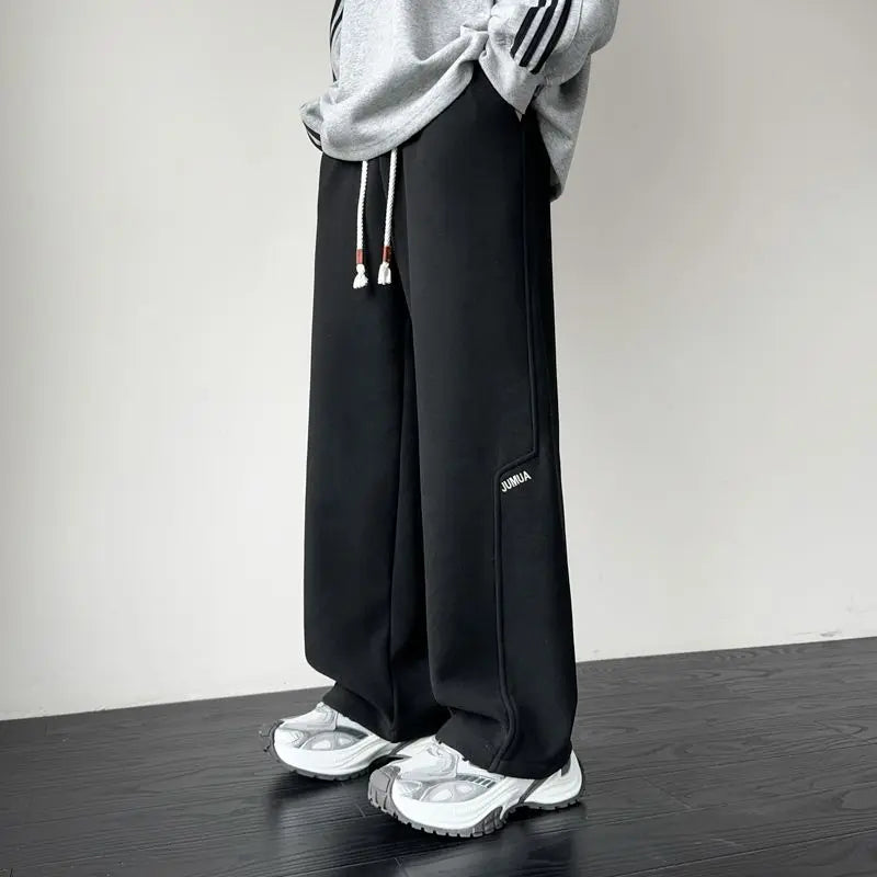 Men's Winter Thermal Fleece Joggers Windproof Thick Casual Pants Plus Size Warm Sports Sweatpants for Cold Weather