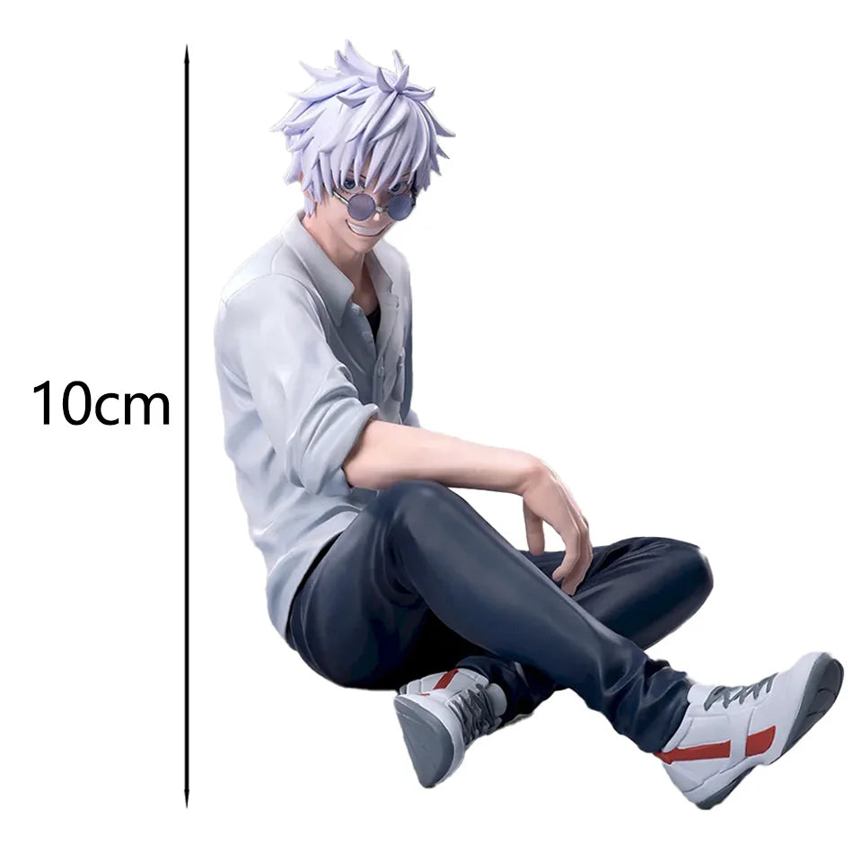 Hot 10CM Jujutsu Kaisen Anime Satoru Gojo & Geto Suguru Yumemirize Sitting Posture Action Figure Genuine Model Figurine Toy