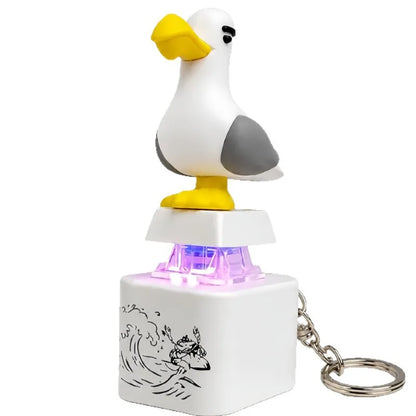 New Mine Bird Voice Keys Luminous Electronic Pendant Keyboard Decompression Sound Little Seagull Creative Keychain USB Model