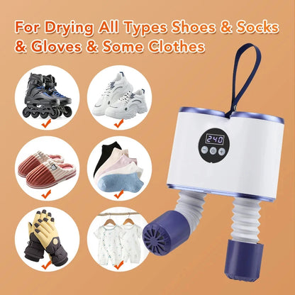New Portable Dryer Folding Drying Clothes Rack Heat By Shoe Drying Machine for Home Fast Drying Foot Dryer Machine EU/US Plug