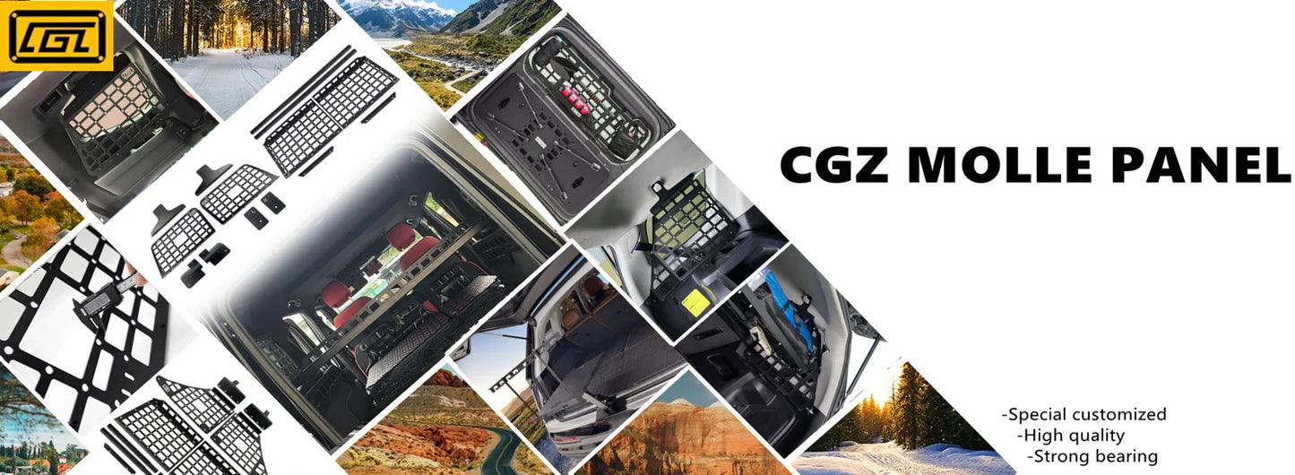CGZ Molle Panels Fit for Toyota Land Cruiser Prado J150 / Lexus GX460 2010-2022 Rear Trunk Cargo Shelf Storage Organizer Racks
