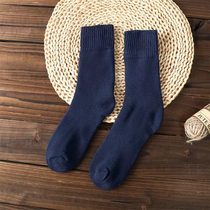 5 Pairs Premium Thickened Business Seasonal Versatile Stylish Mid-calf Socks for Men Anti-odor Mid-calf Athletic Socks