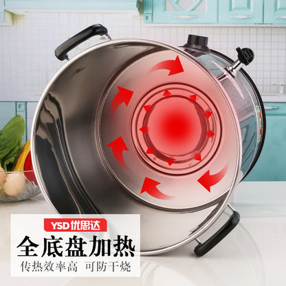 Commercial Stainless Steel Electric Water Boiler - Large, Auto-Boil, Insulated (Soup/Tea/Postpartum)
