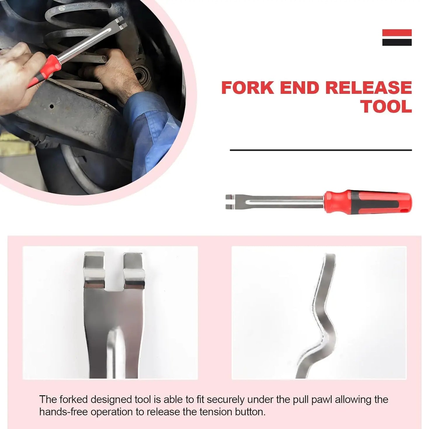 2 Piece Automatic Slack Adjuster Release Tool Car Repair Tool Set Comfortable Grip Efficient Slip Resistant For Trucks Trailers
