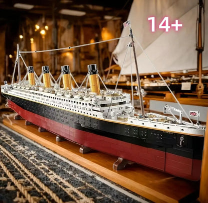 Classic 9090pcs luxury cruise ship model building blocks home decoration assemble toys creative holiday gifts