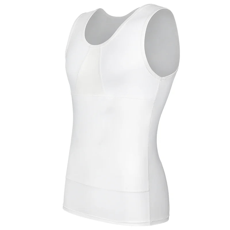 Slimbelle Men's Compression Shapewear Tank Top Mesh Bust Vest Breathable Tummy Control Underwear Body Shaper Slimming Undershirt