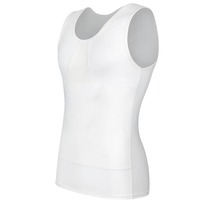 Slimbelle Men's Compression Shapewear Tank Top Mesh Bust Vest Breathable Tummy Control Underwear Body Shaper Slimming Undershirt