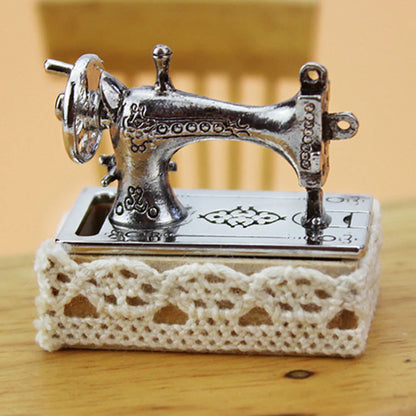 1pc Accessories Miniature Model Toy Simulation Mini Sewing Decoration(Silver)