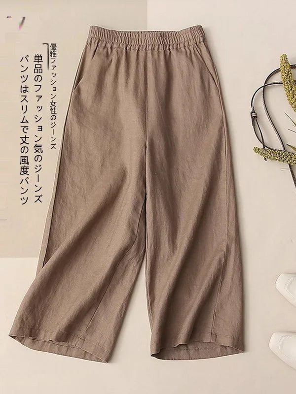 Fashionable Retro Linen Top And Pants Set for Women High End Cotton Linen Ensemble Summer 2026 Elegant Two Piece Suit