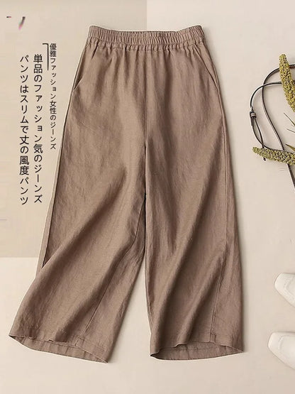 Fashionable Retro Linen Top And Pants Set for Women High End Cotton Linen Ensemble Summer 2026 Elegant Two Piece Suit