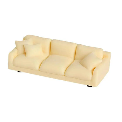 [DO]Dollhouse Living Room Furniture Decoration Dollhouse Simulation Cloud Sofa Model Dolls House Micro Scene Pretend Play Toys