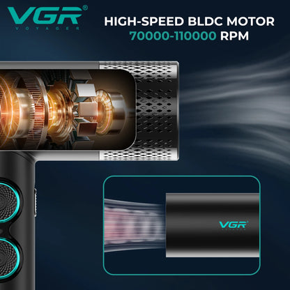 VGR Hair Dryer Professional Brushless Motor Negative Ion Hair Styling Blow Dryer Machine Powerful Adjustable Hair Dryer V-401