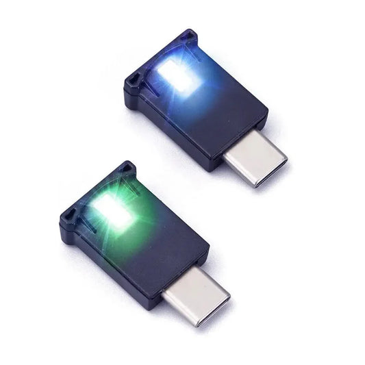 Super Bright Type-C Adjustable 8 Colors RGB Gradient Car Interior Ambient Light, LED Atmosphere Lamp with Brightness Control