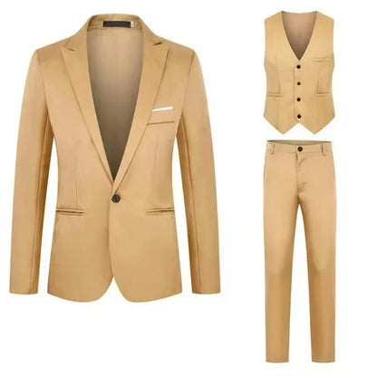 Men Suits Wedding 3 Pieces Elegant 2 Outfit Set Blazers Fashion  Business Classic Jackets Vest Pants 2024 Formal Clothing