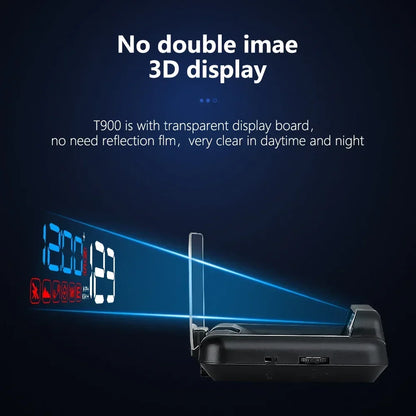 C500 BLUE OBD /T900 GPS HUD Gauge Display Car Head Up Display LCD Car Turbo Gauge Digital Odometer Universal Speed On-board Comp